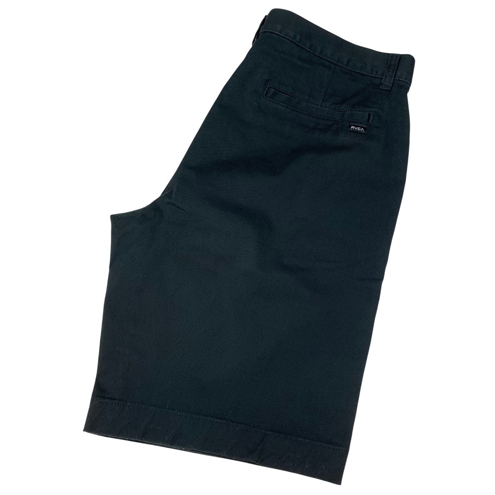 RVCA Week-End Black Stretch Chino Shorts Mens 34 MC202WKS RT7014 Walkshorts